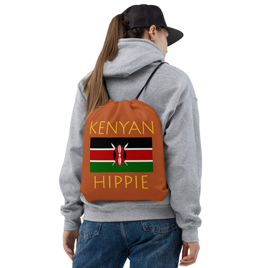 Kenyan Flag Hippie Look Sharp Drawstring bag