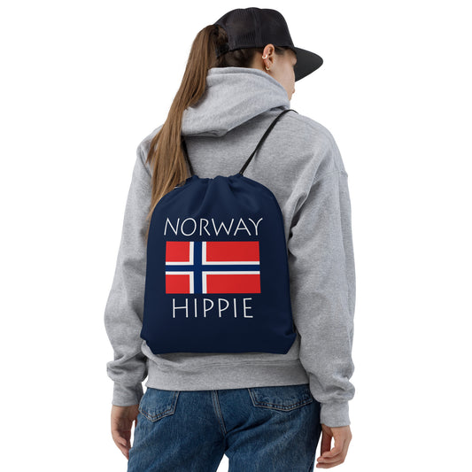 Norway Flag Hippie™ Look Sharp Drawstring bag