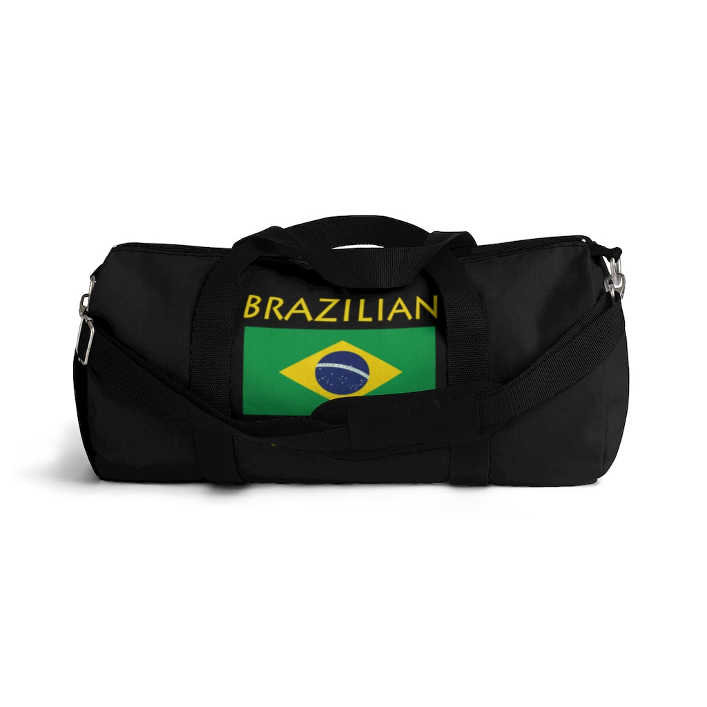 Stately Wear's Brazilian Flag Hippie duffel bag is colorful, iconic and boho stylish. We are a Katie Couric Shop partner. This duffel bag is the perfect accessory as a beach bag, ski bag, travel bag, shopping bag & gym bag, Pilates bag or yoga bag. Custom made one-at-a-time with environmentally friendly biodegradable inks & dyes. 2 sizes to choose.  Stately Wear's bags are very durable, soft and colorful duffel bags.  Stately Wear's flag hippie bags also have durable straps. 