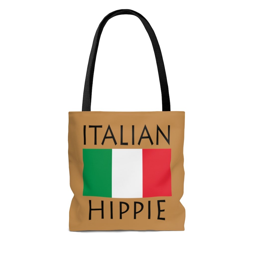  The Stately Wear Italian Flag Hippie tote bag has bold colors from the iconic Italian flag. Made with biodegradable inks & dyes and made one-at-a-time it is environmentally friendly. 3 different sizes to choose from so it is a great gym bag, beach bag, yoga bag, Pilates bag and travel bag.