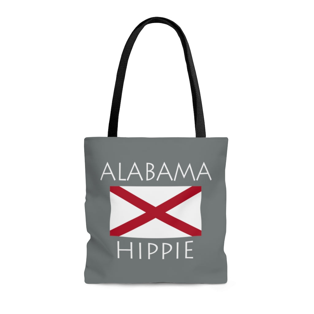 The Stately Wear Alabama Flag Hippie has bold colors from the Alabama flag.  Made with biodegradable inks & dyes and made one-at-a-time it is environmentally friendly.  3 practical sizes so it is a great gym bag, beach bag, yoga bag, Pilates bag and travel bag.