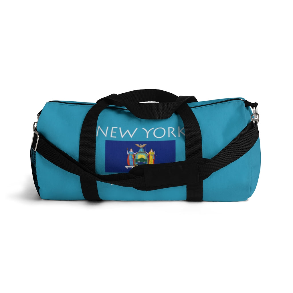  You will love Stately Wear's New York Flag Hippie™ duffel bag. Katie Couric Shop partner. Perfect accessory as a beach bag, ski bag, travel bag & gym or yoga bag.  Custom made one-at-a-time.  Environmentally friendly.  Biodegradable inks & dyes.  Good for the planet. 2 sizes to choose.