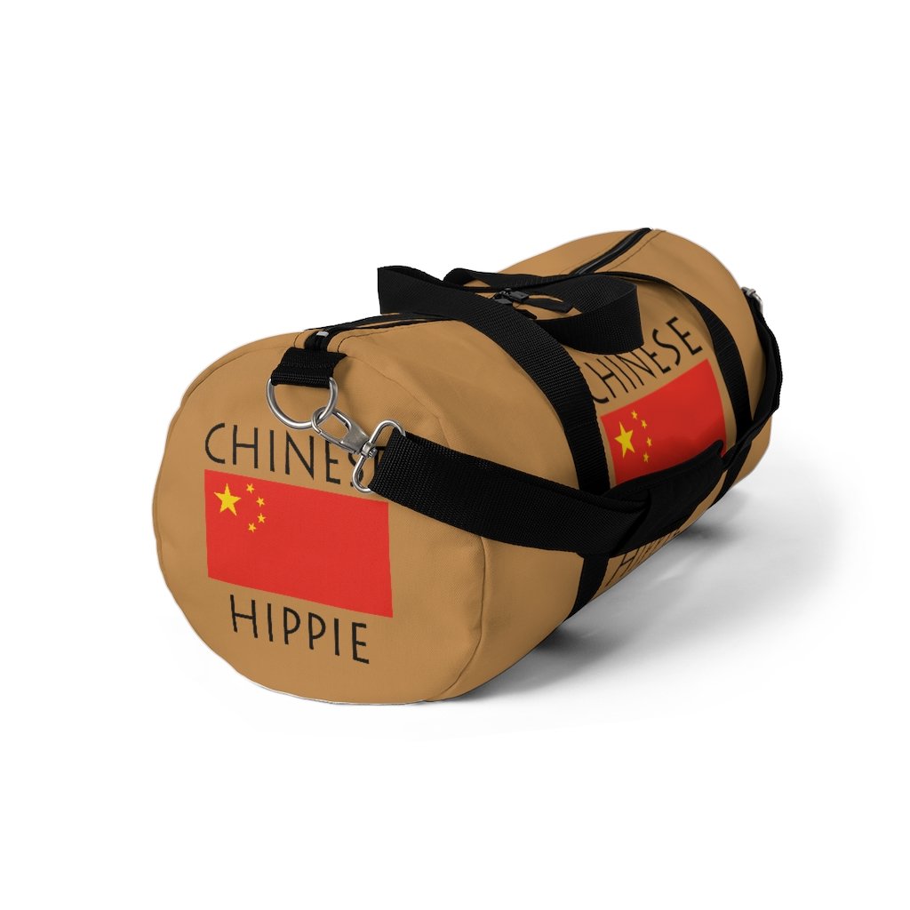 Stately Wear's Chinese Flag Hippie duffel bag is colorful, iconic and Boho stylish. We are a Katie Couric Shop partner. This duffel bag is the perfect accessory as a beach bag, ski bag, travel bag, shopping bag & gym bag, Pilates bag or yoga bag. Custom made one-at-a-time with environmentally friendly biodegradable inks & dyes. 2 sizes to choose. Stately Wear's bags are very durable, soft and colorful duffels. They also have durable straps.