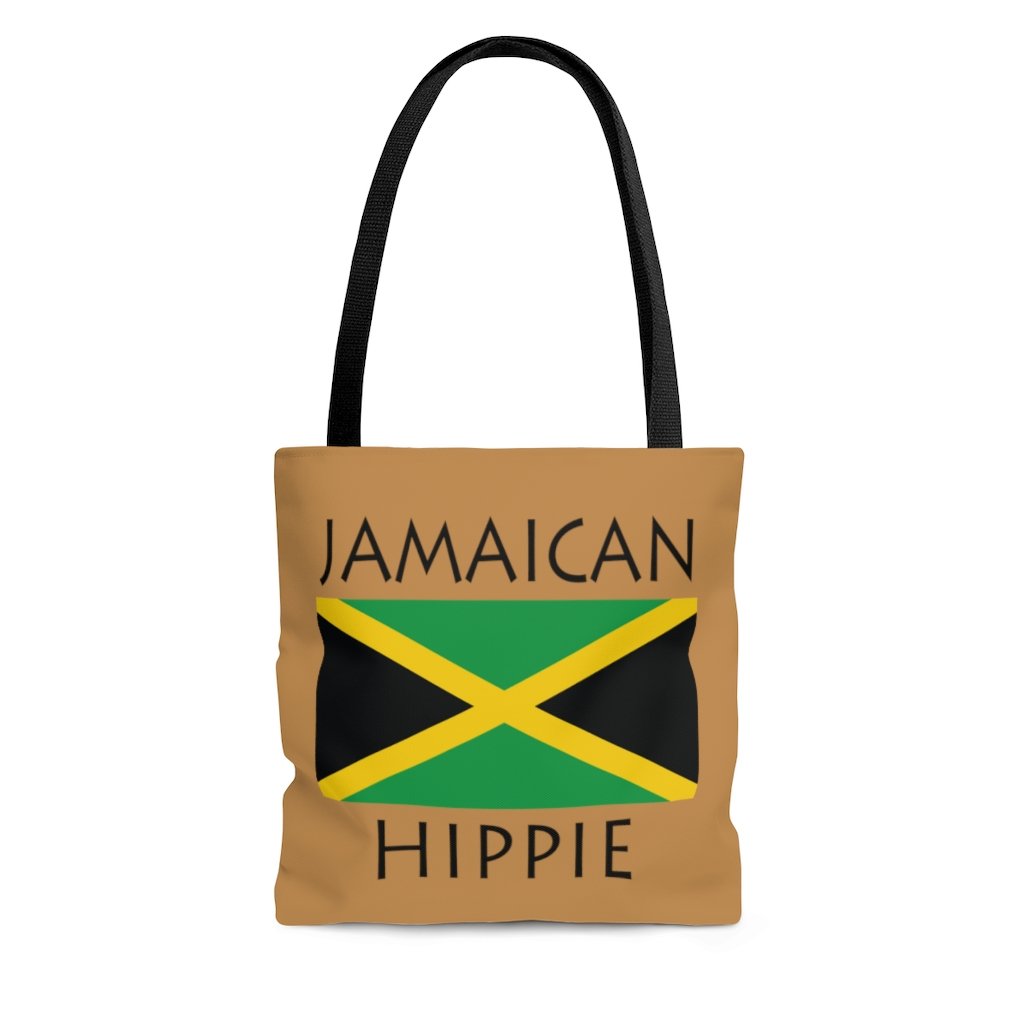  The Stately Wear Jamaican Flag Hippie tote bag has bold colors from the iconic Jamaican flag. Made with biodegradable inks & dyes and made one-at-a-time it is environmentally friendly. 3 different sizes to choose from so it is a great gym bag, beach bag, yoga bag, Pilates bag and travel bag.