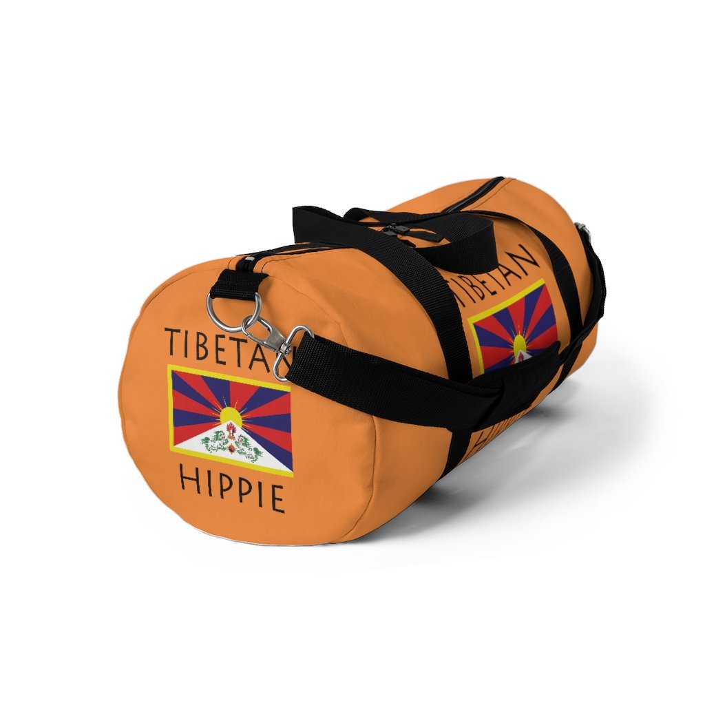 You will love Stately Wear's Tibetan Flag Hippie™ duffel bag. Katie Couric Shop partner. Perfect accessory as a beach bag, ski bag, travel bag & gym or yoga bag.  Custom made one-at-a-time.  Environmentally friendly.  Biodegradable inks & dyes.  Good for the planet. 2 sizes to choose.