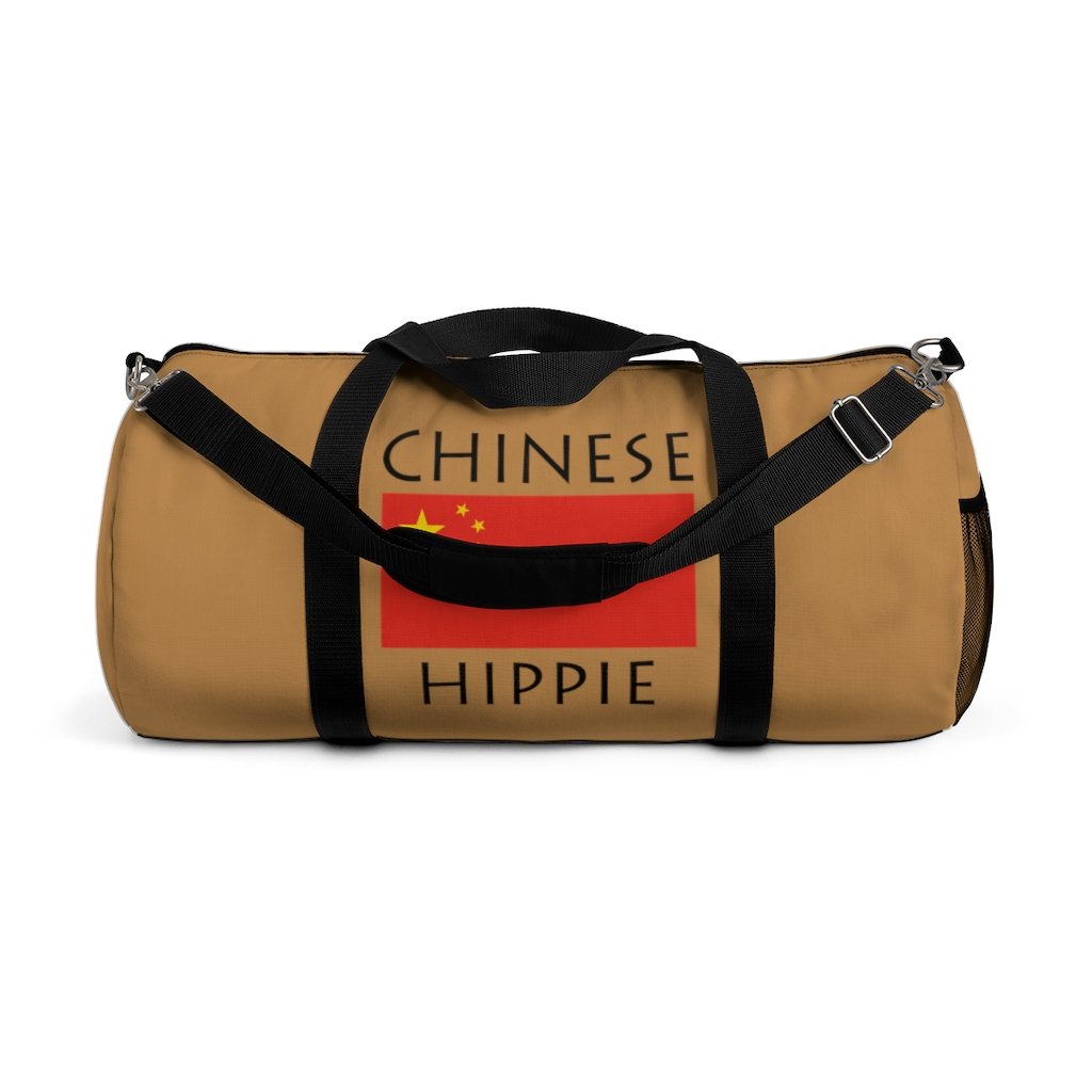 Stately Wear's Chinese Flag Hippie duffel bag is colorful, iconic and Boho stylish. We are a Katie Couric Shop partner. This duffel bag is the perfect accessory as a beach bag, ski bag, travel bag, shopping bag & gym bag, Pilates bag or yoga bag. Custom made one-at-a-time with environmentally friendly biodegradable inks & dyes. 2 sizes to choose. Stately Wear's bags are very durable, soft and colorful duffels. They also have durable straps.