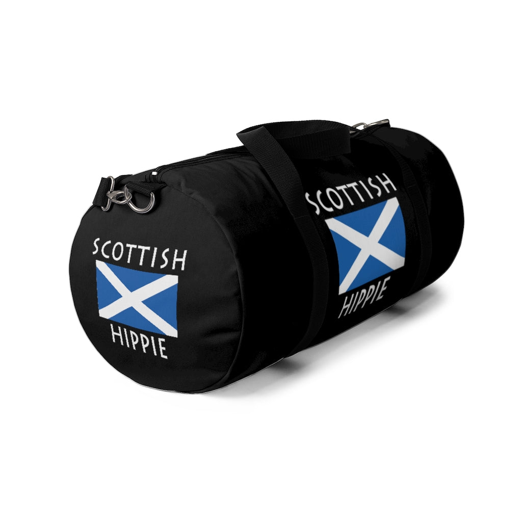  Stately Wear's Scottish Flag Hippie duffel bag is colorful, iconic and stylish. We are a Katie Couric Shop partner. This duffel bag is the perfect accessory as a beach bag, ski bag, travel bag, shopping bag & gym bag, Pilates bag or yoga bag. Custom made one-at-a-time with environmentally friendly biodegradable inks & dyes. 2 sizes to choose. Stately Wear's bags are very durable, soft and colorful duffels with durable straps.