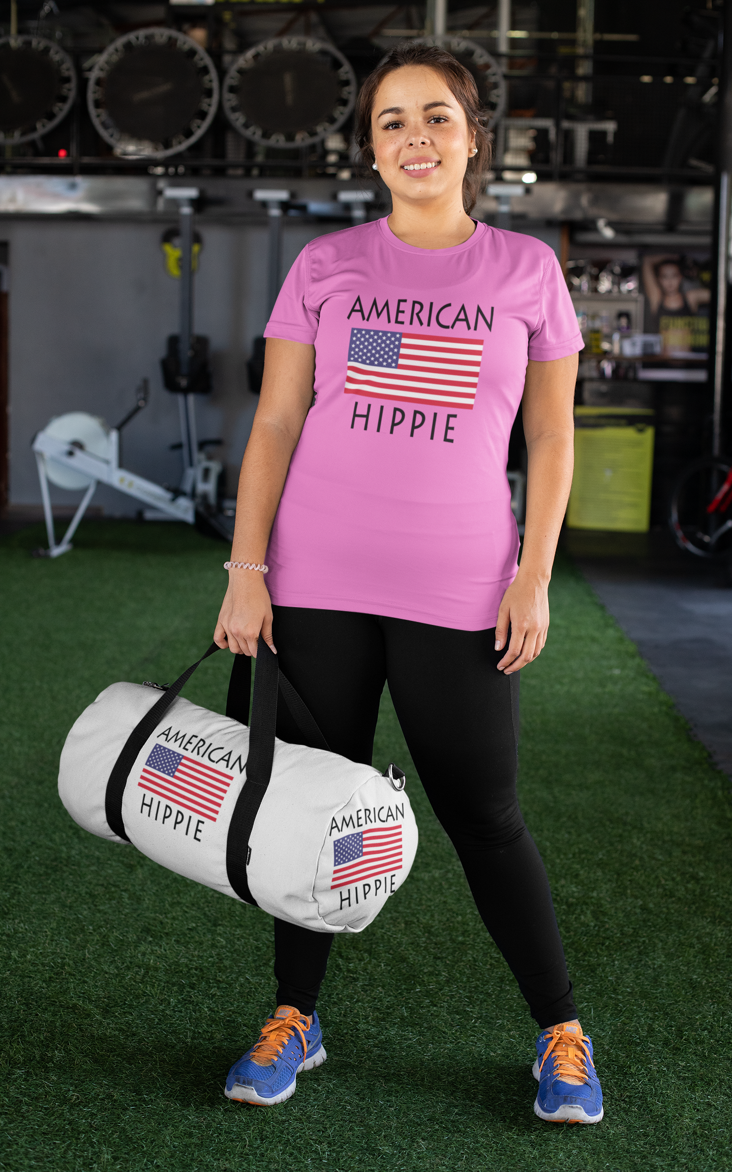 Stately Wear's American Flag Hippie duffel bag. We are a Katie Couric Shop partner. The perfect accessory as a beach bag, ski bag, travel bag & gym or yoga bag. Custom made one-at-a-time. 2 sizes to choose. !