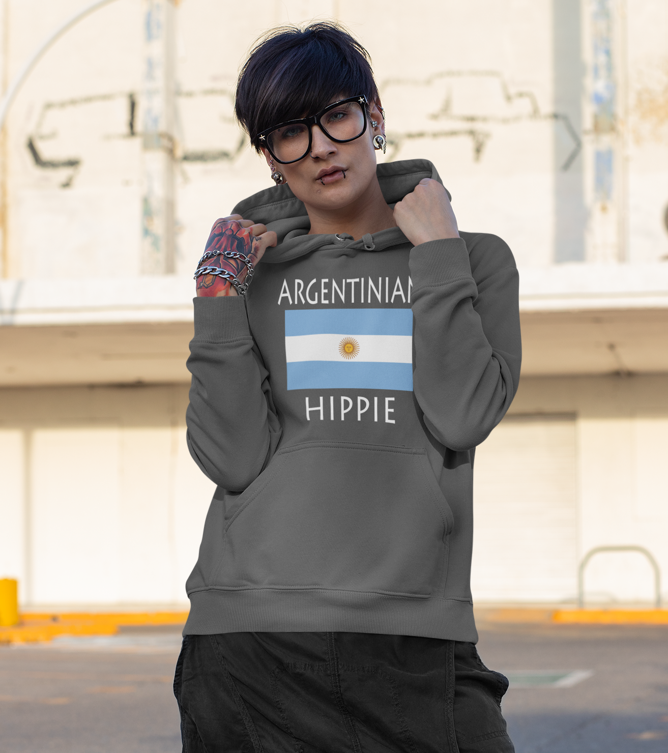 Argentinian Flag Hippie™ Unisex Hoodie