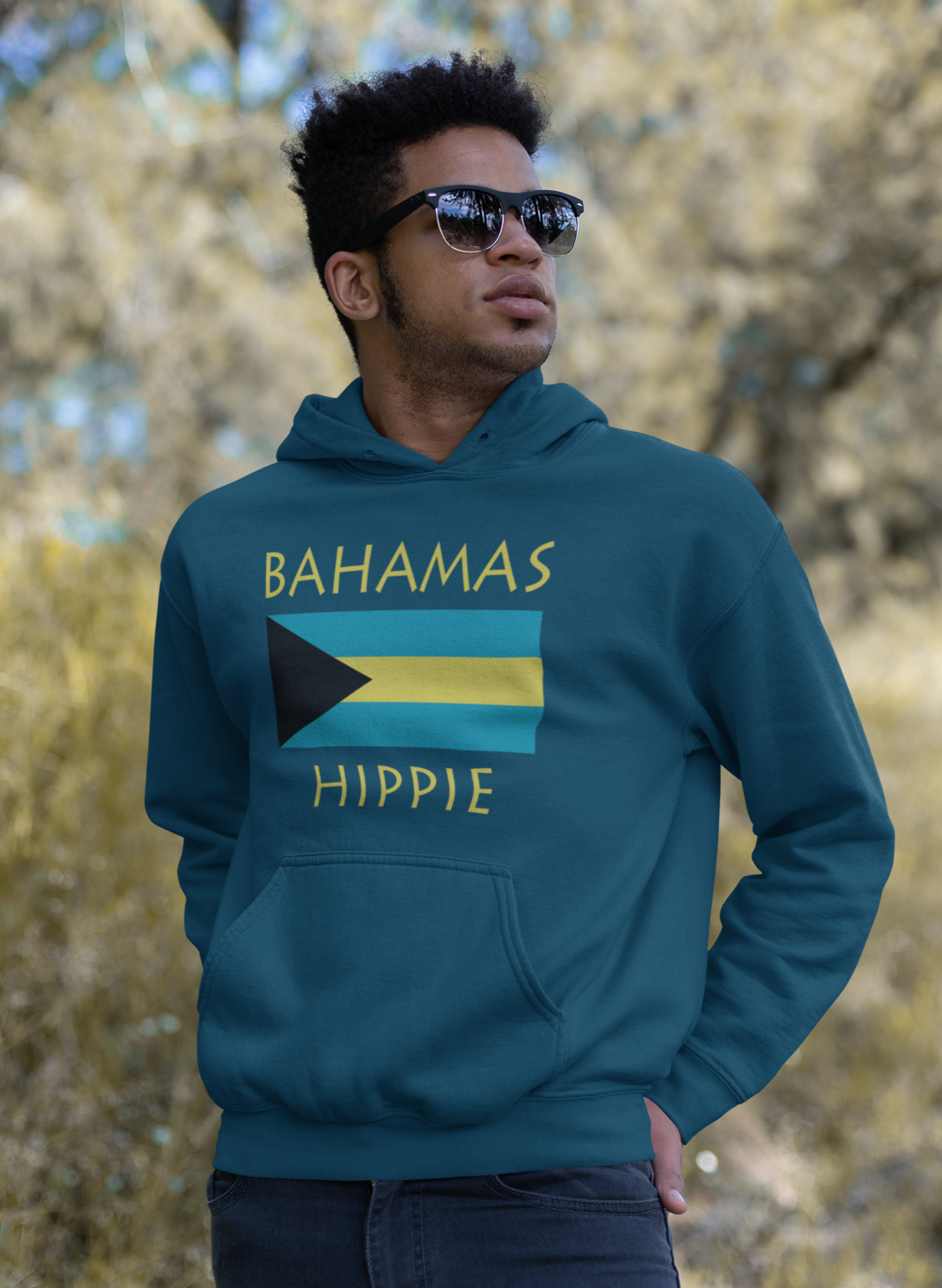 Bahamas Flag Hippie™ Unisex Hoodie