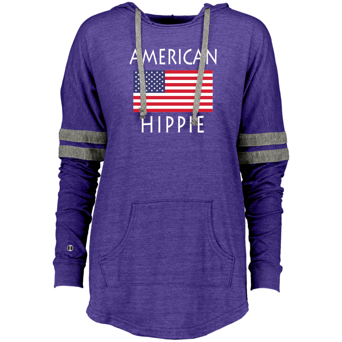 American Flag Hippie™ Women's Hooded Low Key Pullover