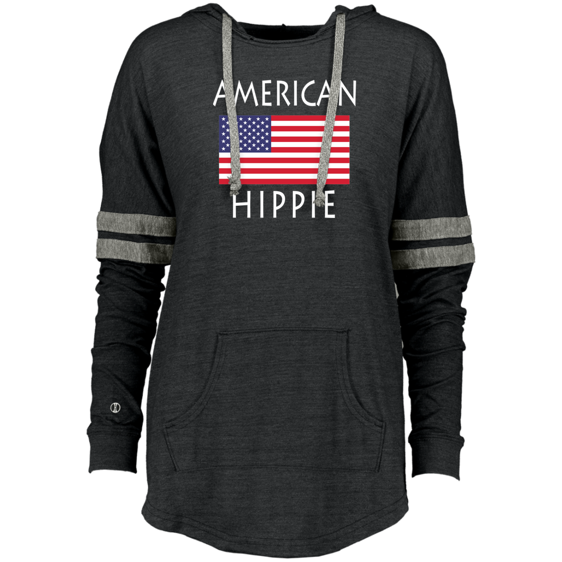 American Flag Hippie™ Women's Hooded Low Key Pullover