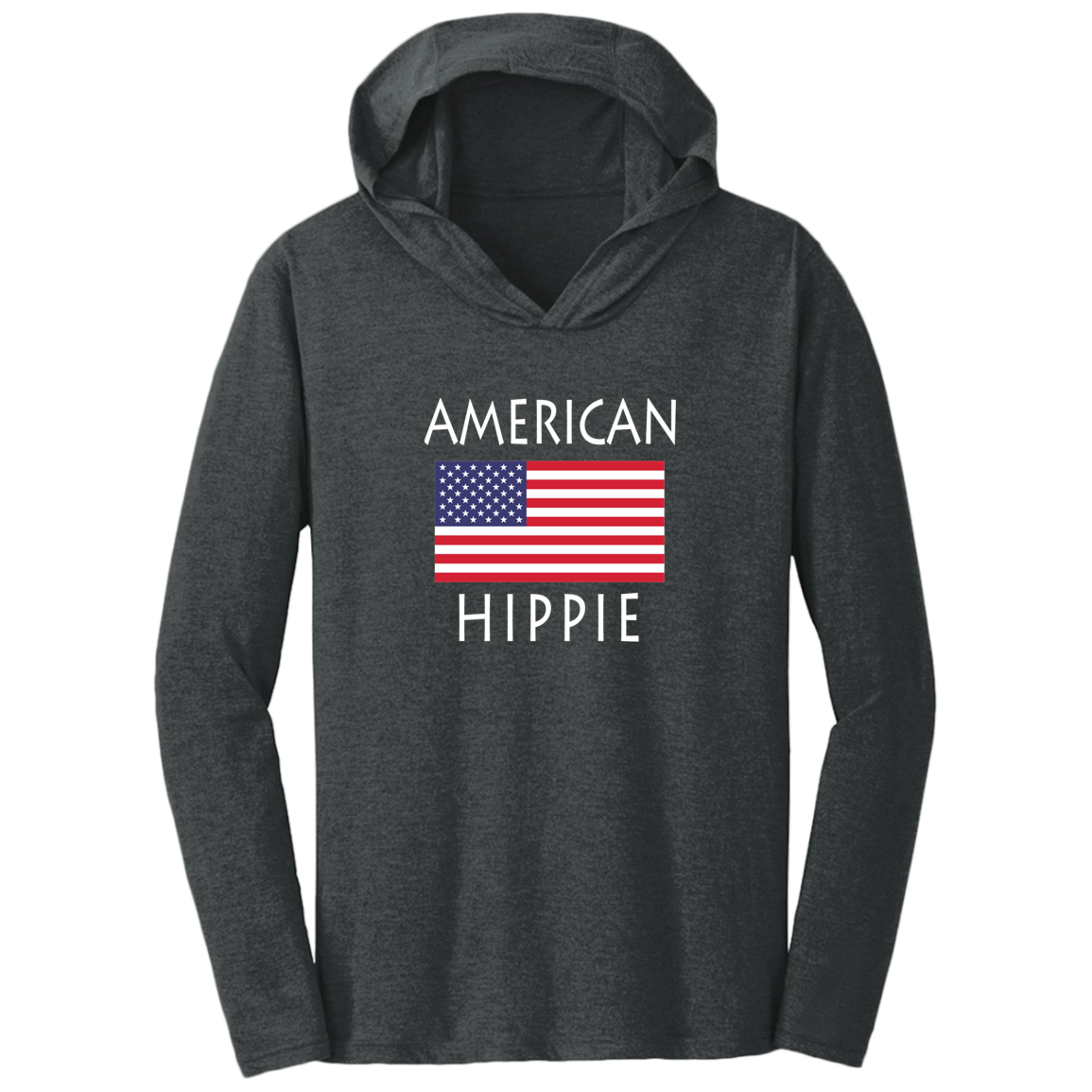American Flag Hippie Men's Tri-blend T-Shirt Hoodie