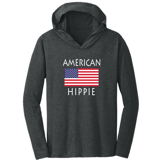 American Flag Hippie Men's Tri-blend T-Shirt Hoodie