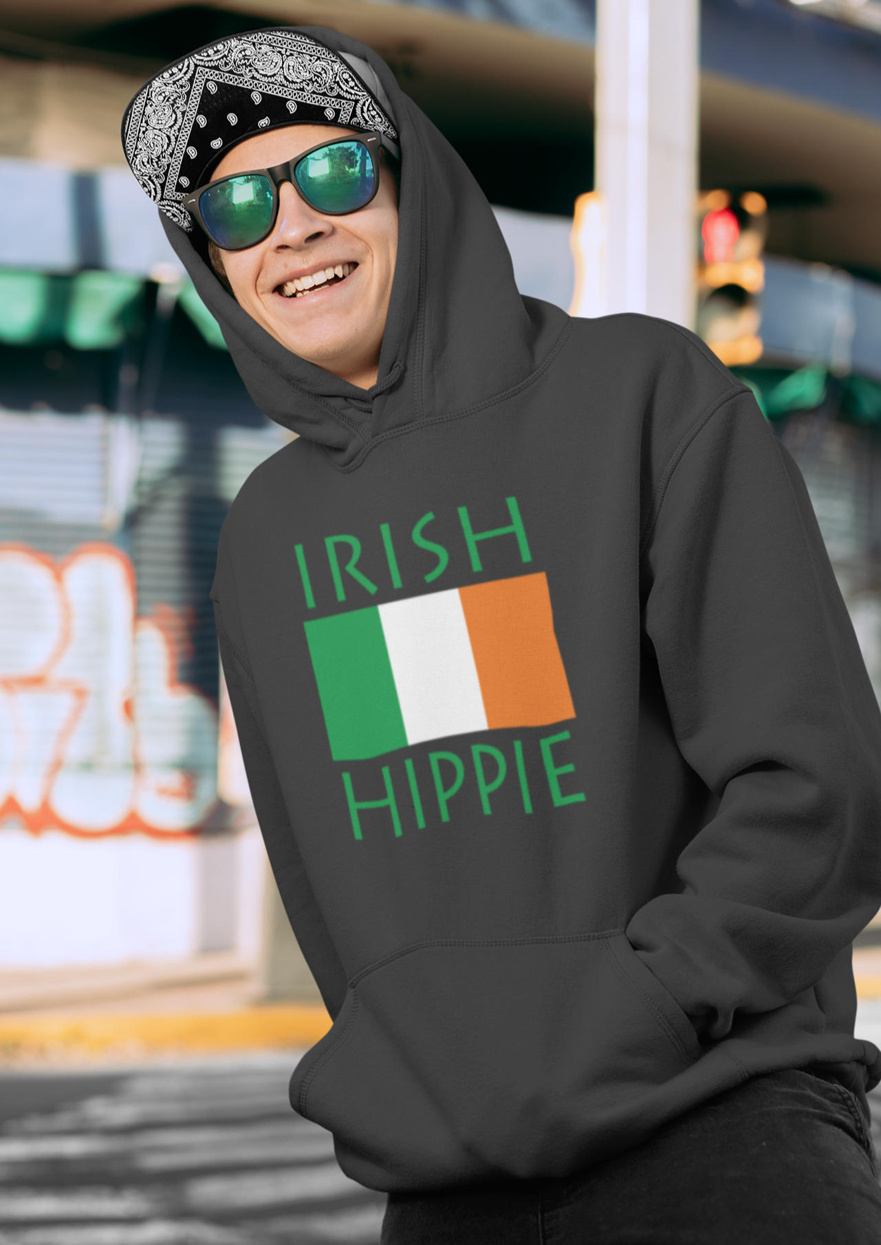 Irish Flag Hippie™ Unisex Hoodie
