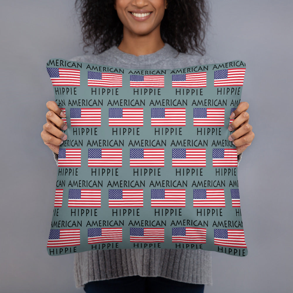 American Flag Hippie™ Statement Pillow