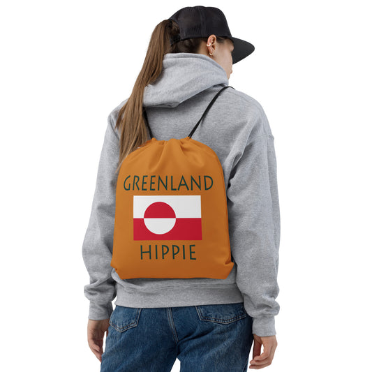 Greenland Flag Hippie™ Look Sharp Drawstring bag