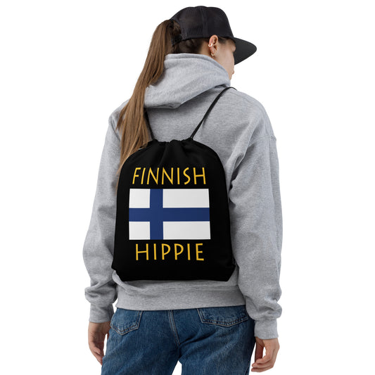 Finnish Flag Hippie™ Look Sharp Drawstring bag