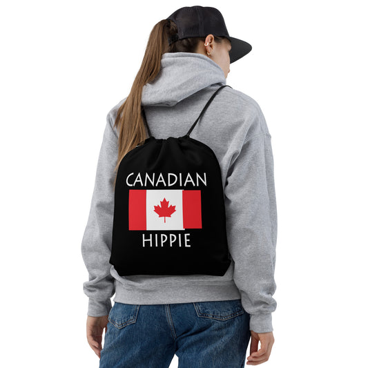 Canadian Flag Hippie™ Look Sharp Drawstring bag