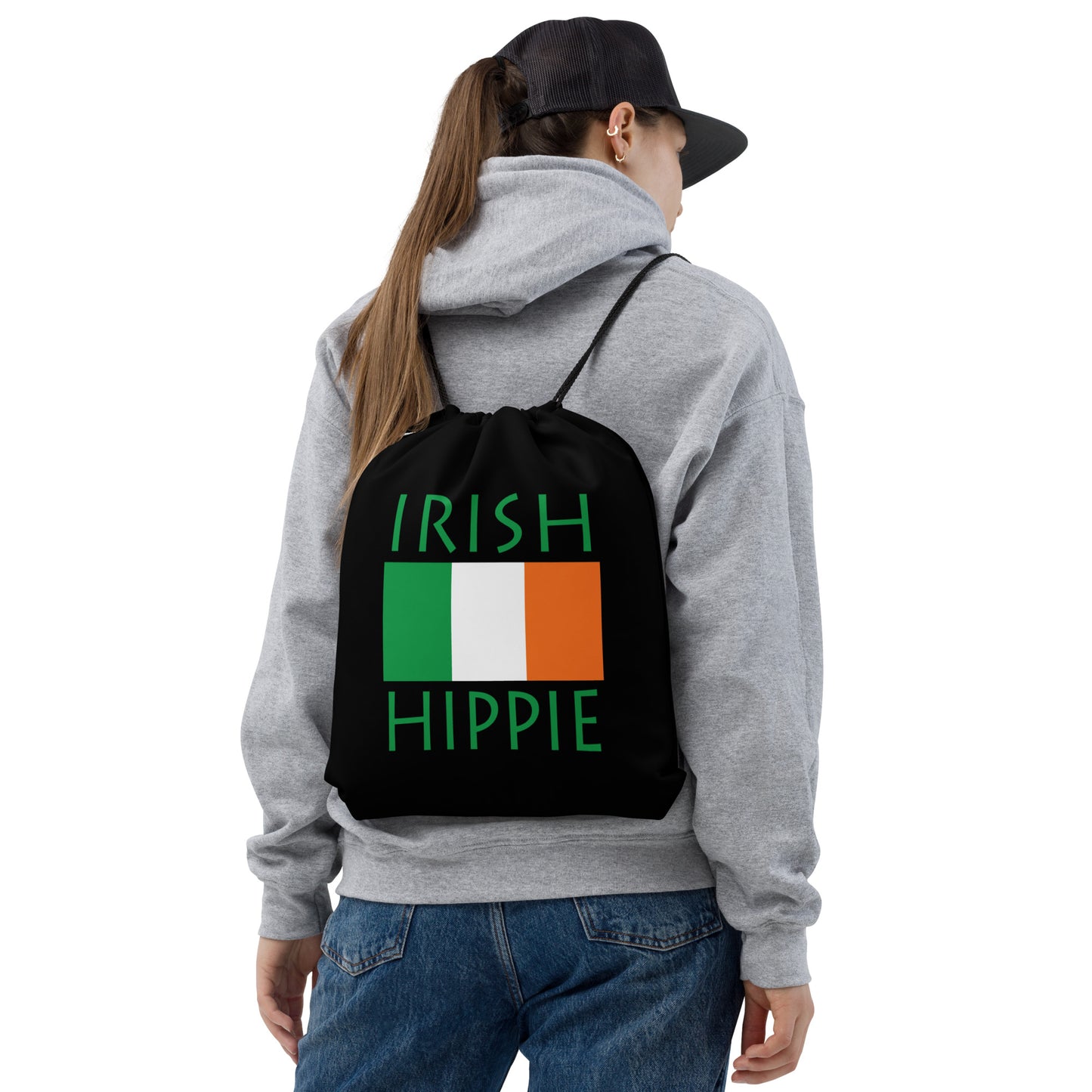 Irish Flag Hippie™ Look Sharp Drawstring bag
