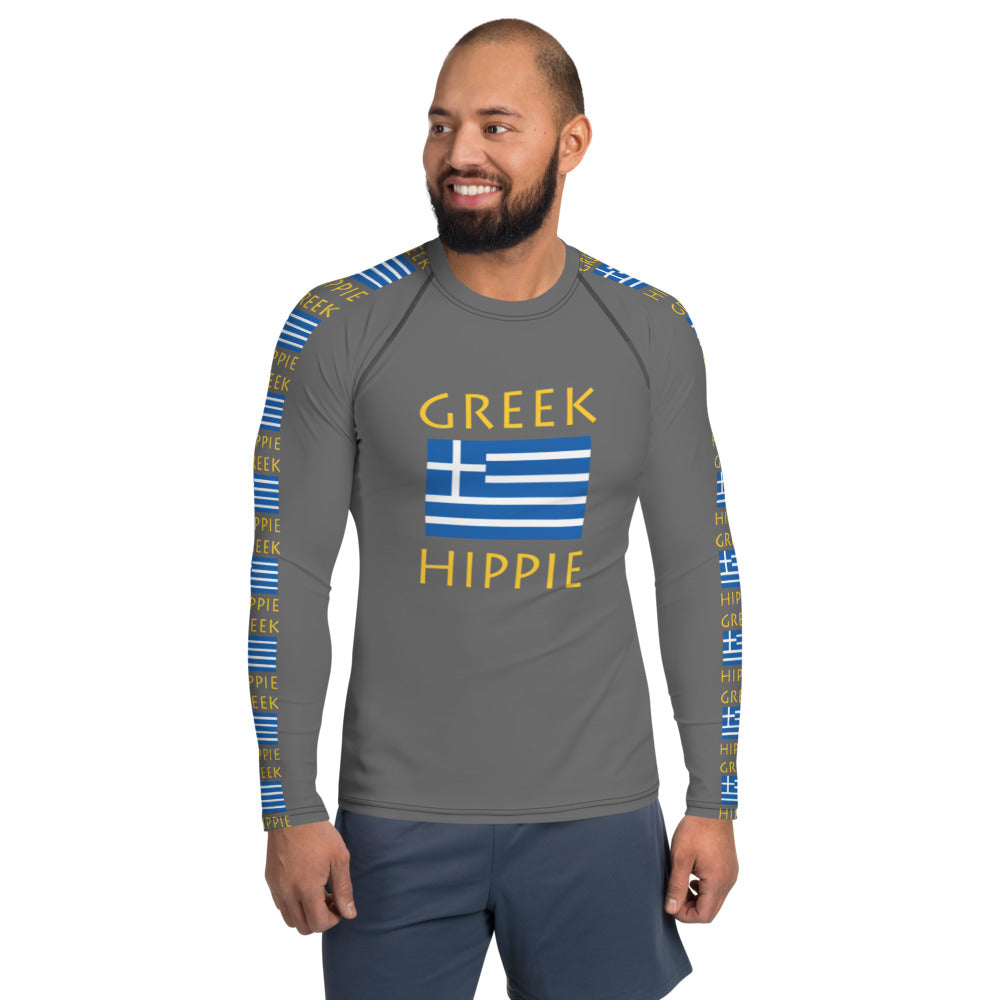 Greek Flag Hippie™ Men's Rash Guard