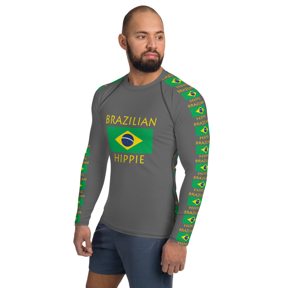 Brazilian Flag Hippie™ Men's Rash Guard