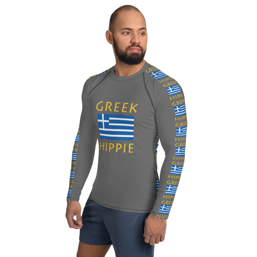 Greek Flag Hippie™ Men's Rash Guard