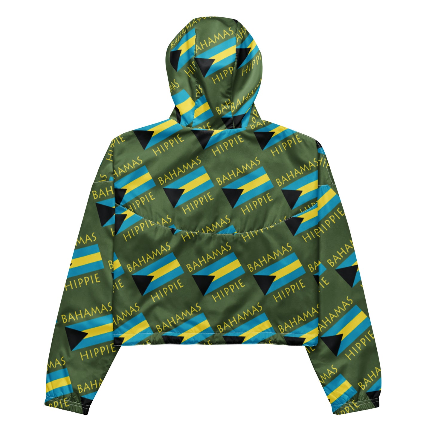 Bahamas Flag Hippie™ Women’s Stylish cropped windbreaker