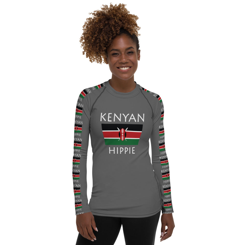 Kenyan Flag Hippie™ Women's Rash Guard