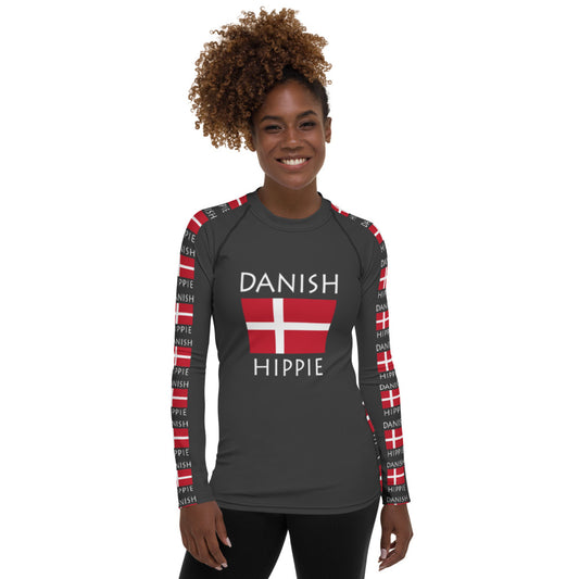 Danish Flag Hippie™ Women's Rash Guard