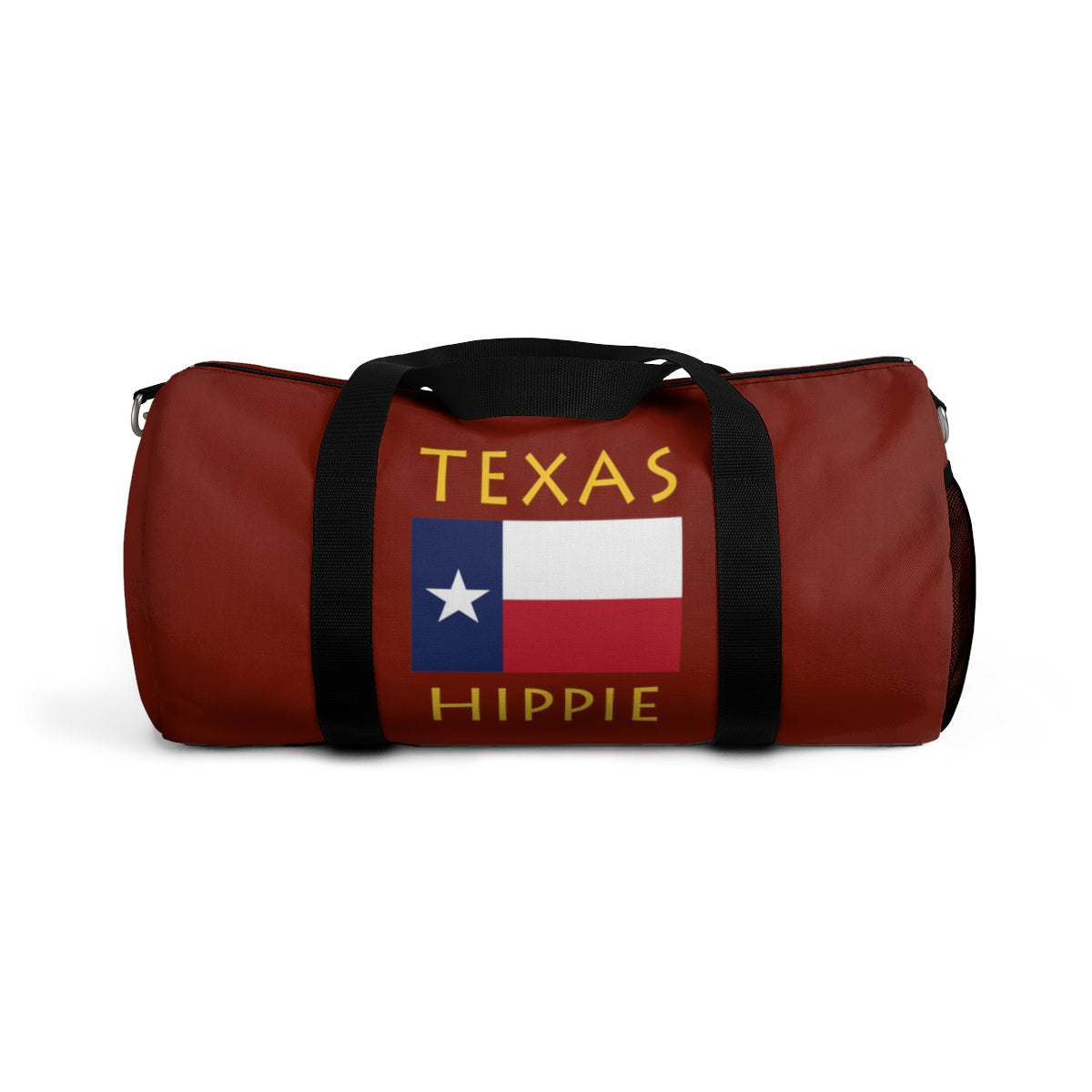 Stately Wear's Texas Flag Hippie duffel bag is colorful, iconic and stylish. We are a Katie Couric Shop partner. This duffel bag is the perfect accessory as a beach bag, ski bag, travel bag, shopping bag & gym bag, Pilates bag or yoga bag. Custom made one-at-a-time with environmentally friendly biodegradable inks & dyes. 2 sizes to choose. Stately Wear's bags are very durable, soft and colorful duffels with durable straps.