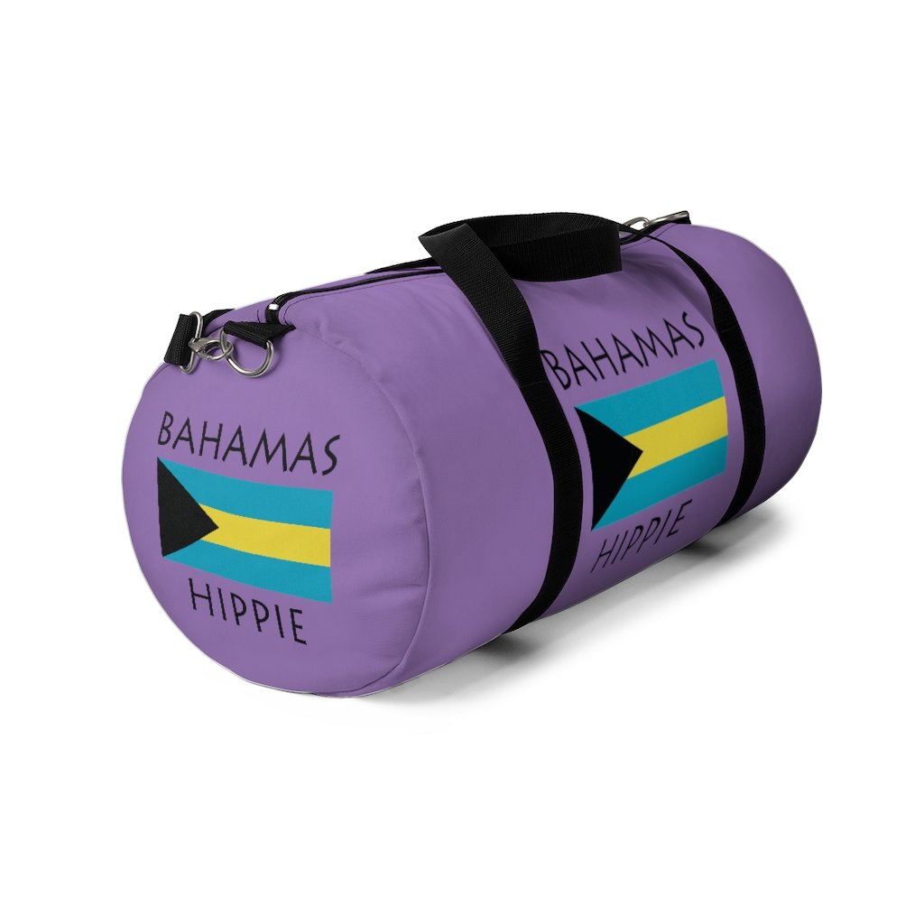Stately Wear's Bahamas Flag Hippie duffel bag is colorful, iconic and stylish. We are a Katie Couric Shop partner. This duffel bag is the perfect accessory as a beach bag, ski bag, travel bag, shopping bag & gym bag, Pilates bag or yoga bag. Custom made one-at-a-time with environmentally friendly biodegradable inks & dyes. 2 sizes to choose.  Stately Wear's bags are very durable, soft and colorful duffel bags.  Stately Wear's flag hippie bags also have durable straps.  Very chic and boho stylish.