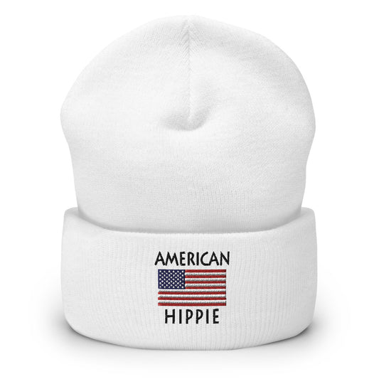 a great american flag beanie.  this beanie will keep you warm and stylish.  Stately Wear's flag hippie collection of hoodies, tees, leggings, duffels & totes are bestsellers