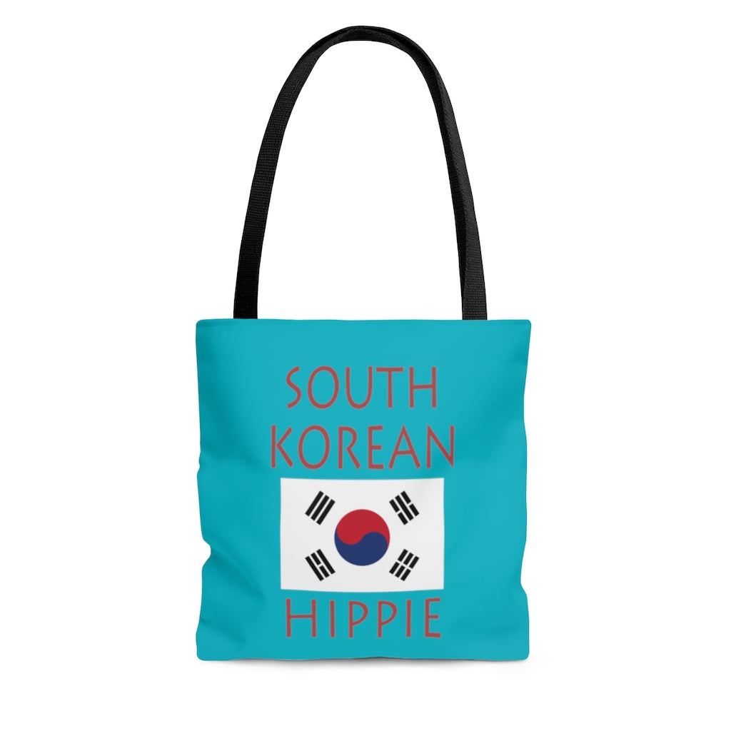   The Stately Wear South Korean Flag Hippie tote bag has bold colors from the iconic South Korean flag. Made with biodegradable inks & dyes and made one-at-a-time it is environmentally friendly. 3 different sizes to choose from so it is a great gym bag, beach bag, yoga bag, Pilates bag and travel bag.