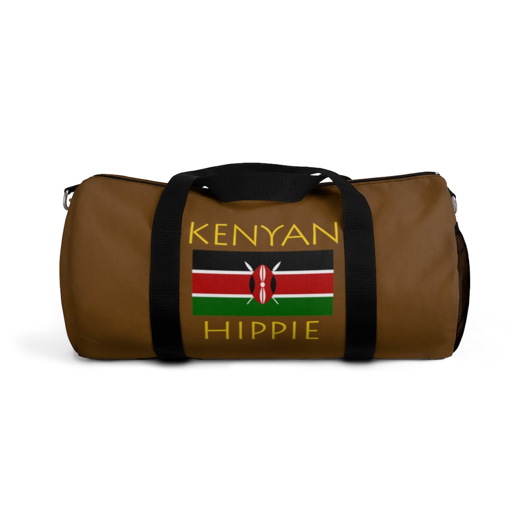 You will love Stately Wear's Kenyan Flag Hippie duffel bag. Katie Couric Shop partner. Perfect accessory as a beach bag, ski bag, travel bag & gym or yoga bag.  Custom made one-at-a-time.  Environmentally friendly.  Biodegradable inks & dyes.  Good for the planet. 2 sizes to choose.