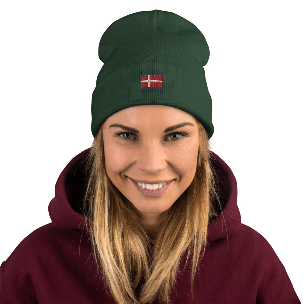 Danish Flag Hippie™ I Am Unique  Beanie