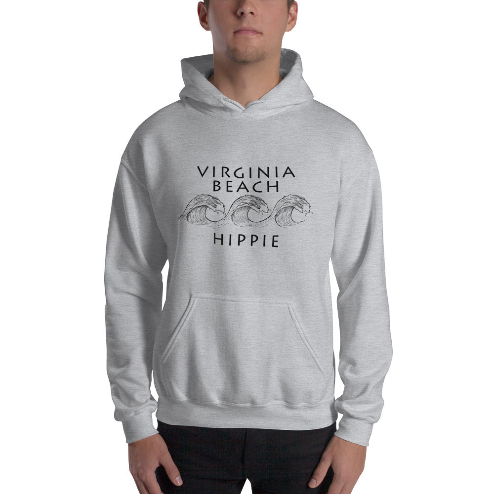 Virginia Beach Ocean Hippie Hoodie--Men's