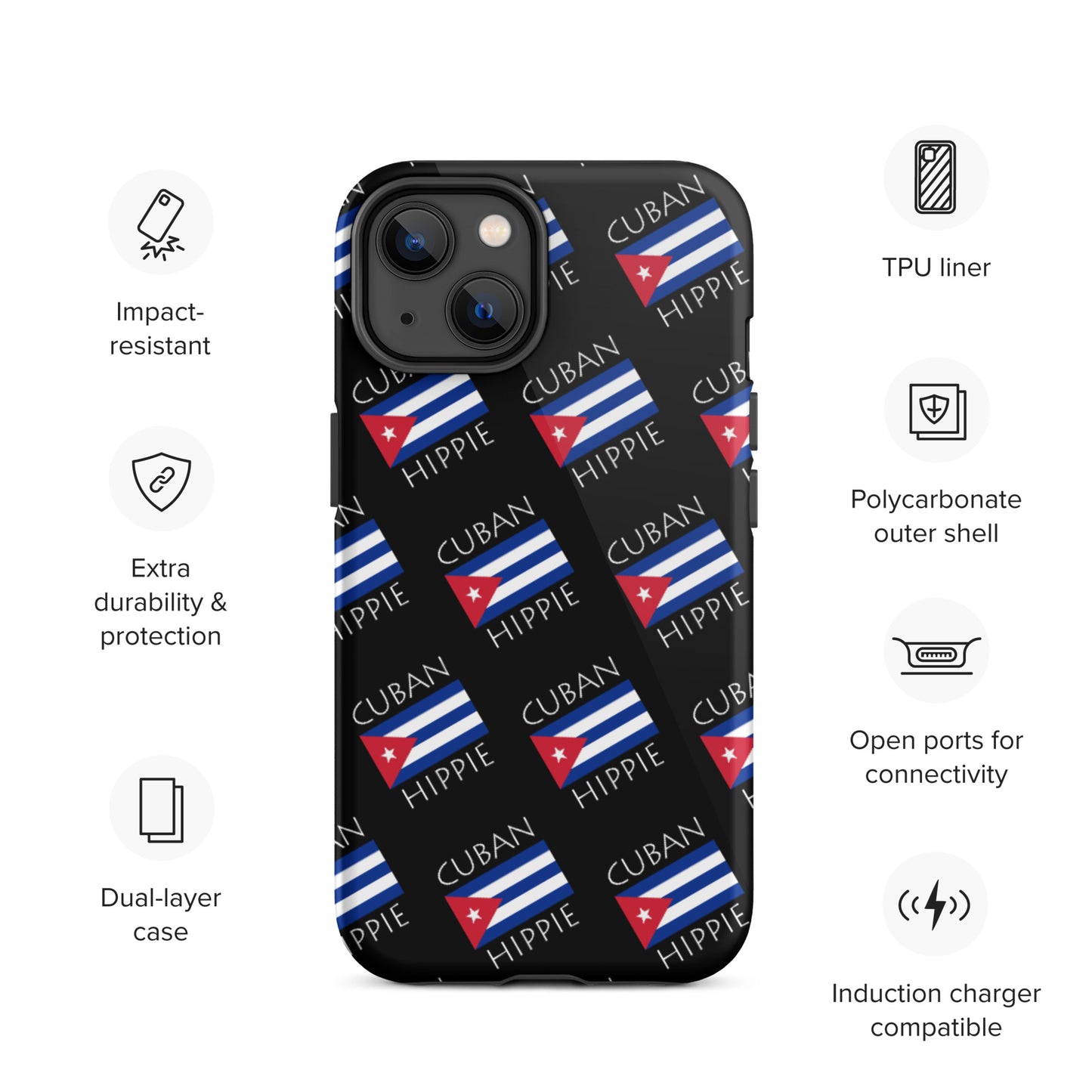 Cuban Flag Hippie™ Love This Tough iPhone case