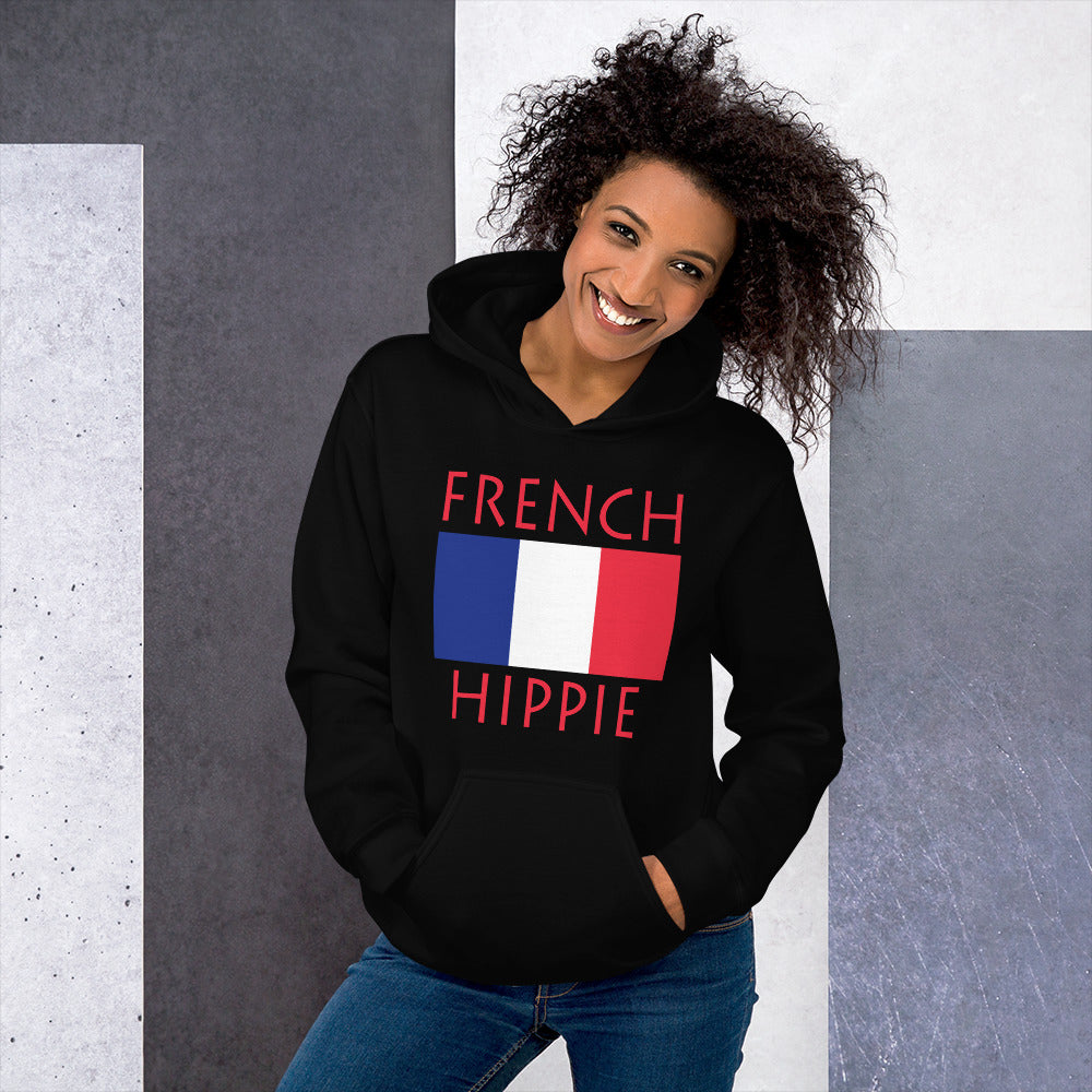 French Flag Hippie Unisex Hoodie statelywearcom