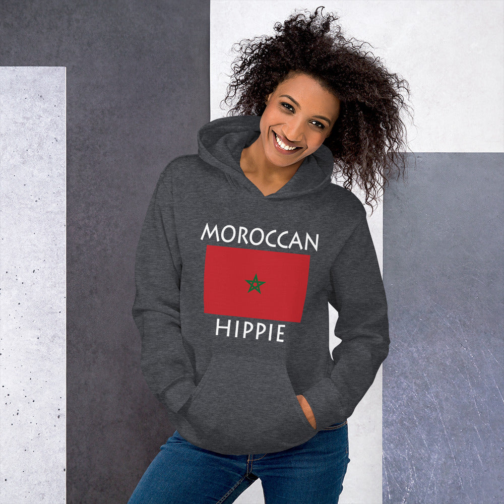 Moroccan Flag Hippie Unisex Hoodie statelywearcom