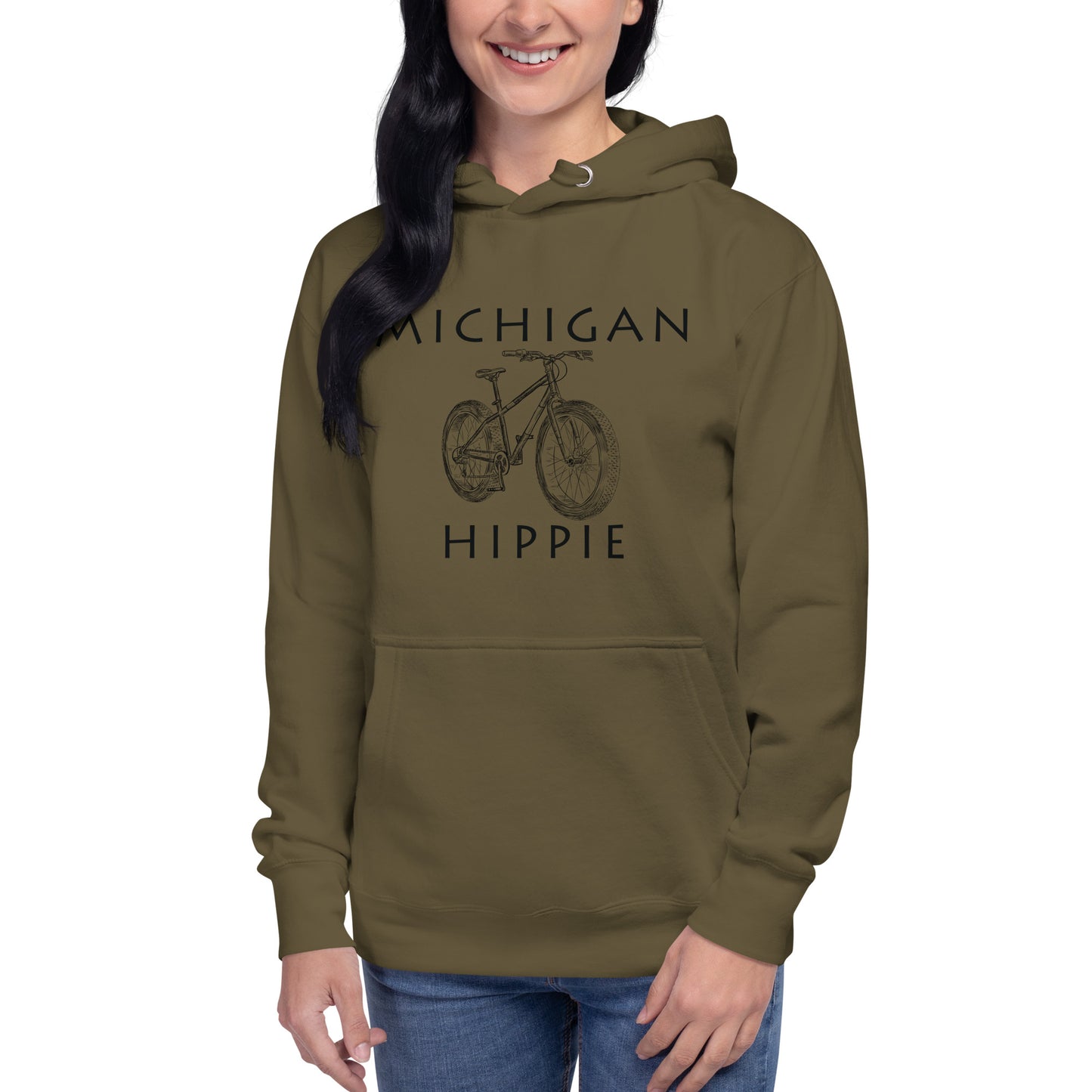 Michigan Bike Hippie Unisex Hoodie