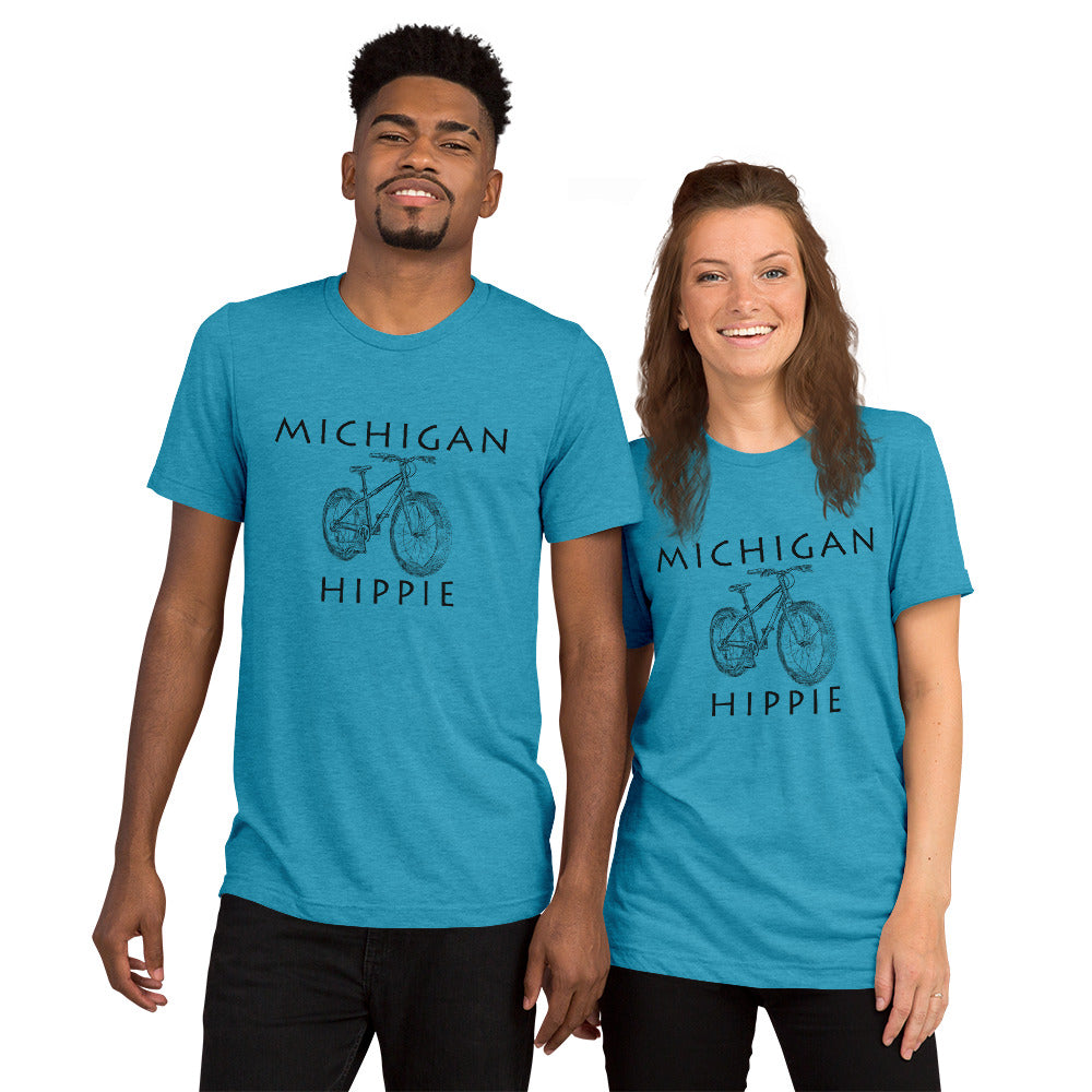 Michigan Bike Hippie Unisex Tri-blend t-shirt