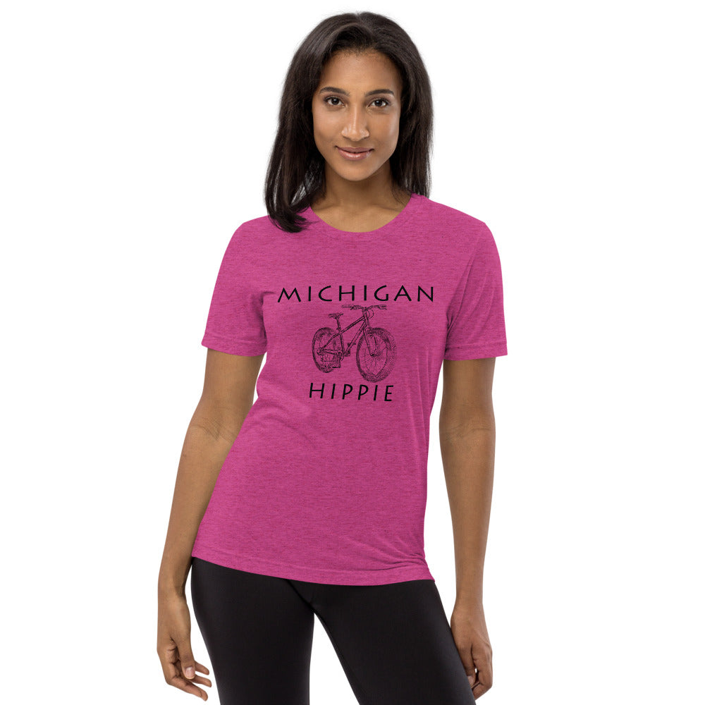 Michigan Bike Hippie Unisex Tri-blend t-shirt