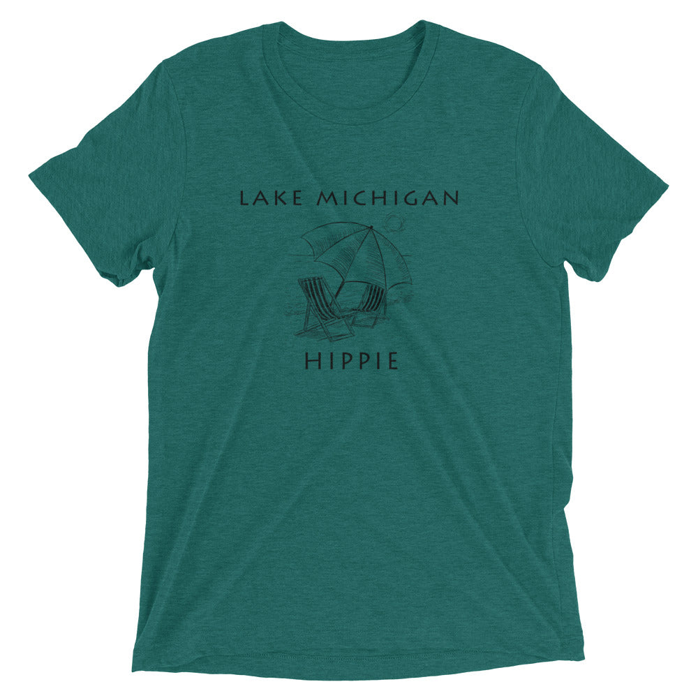 Lake Michigan Beach Hippie Unisex Tri-blend t-shirt