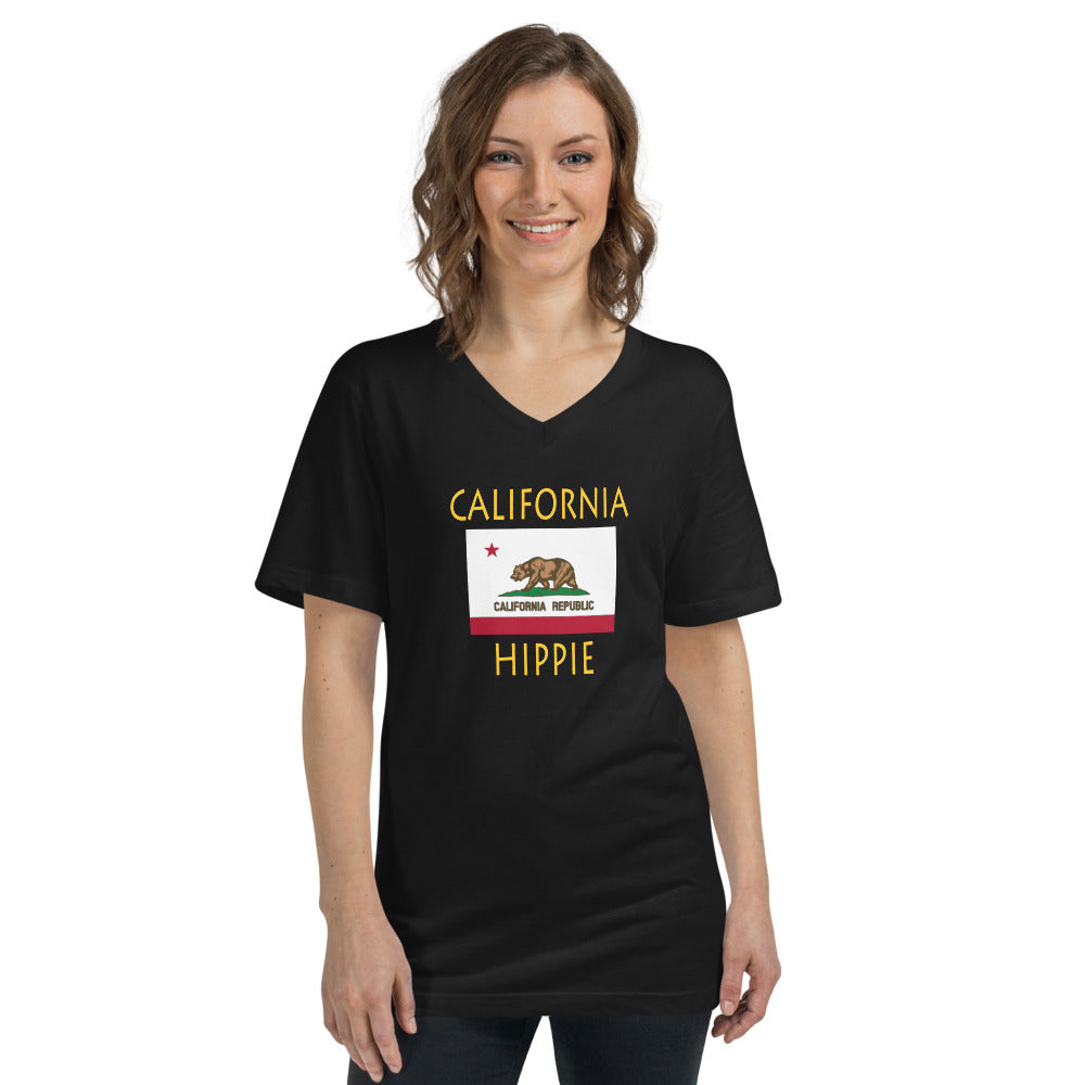 California Flag Hippie™ Short Sleeve V-Neck Tee